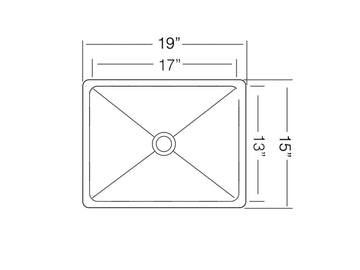 19 inch ADA Stainless Steel Undermount Single Bowl Vanity Sink - Sink Depot